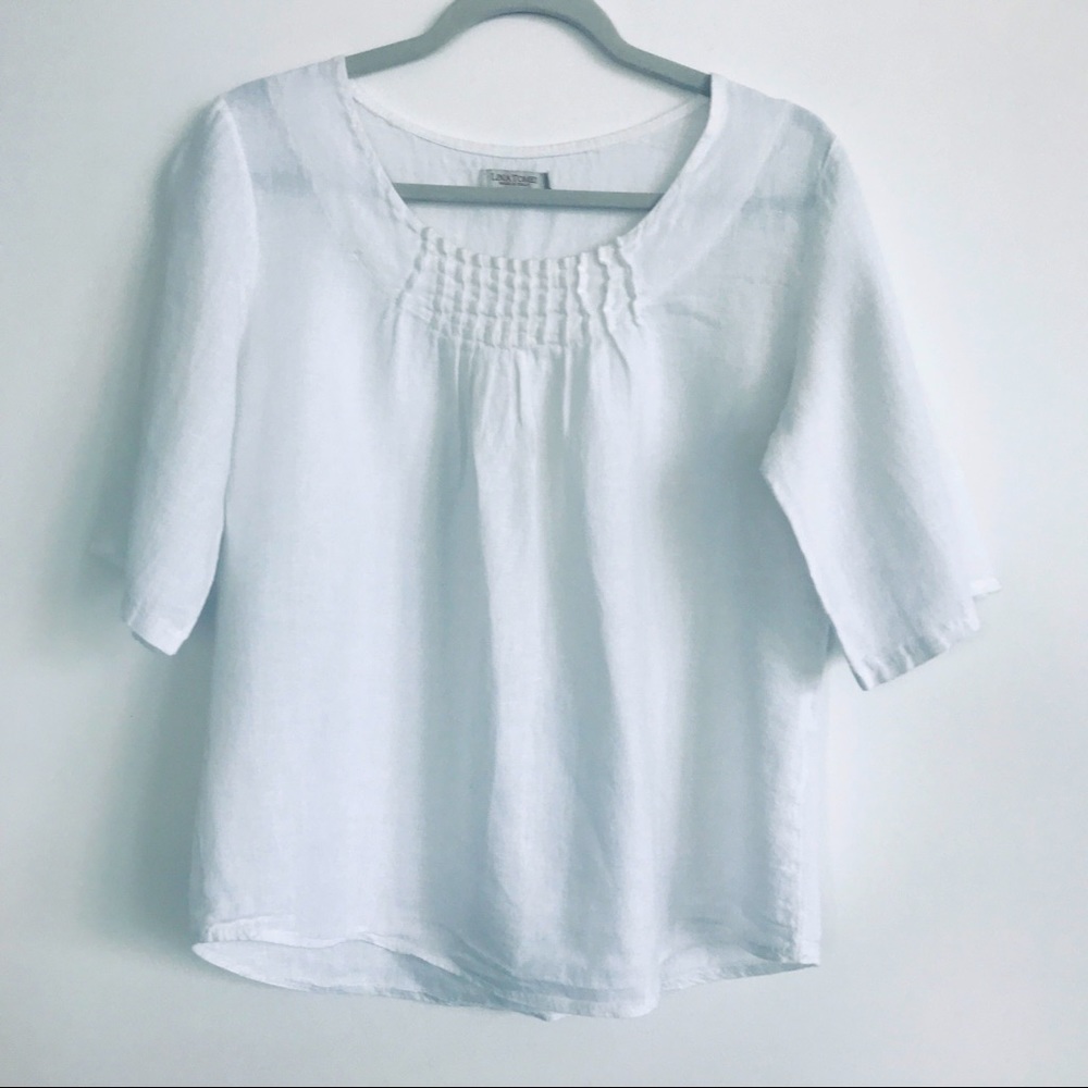 Women’s 100% Linen Made In Italy Top